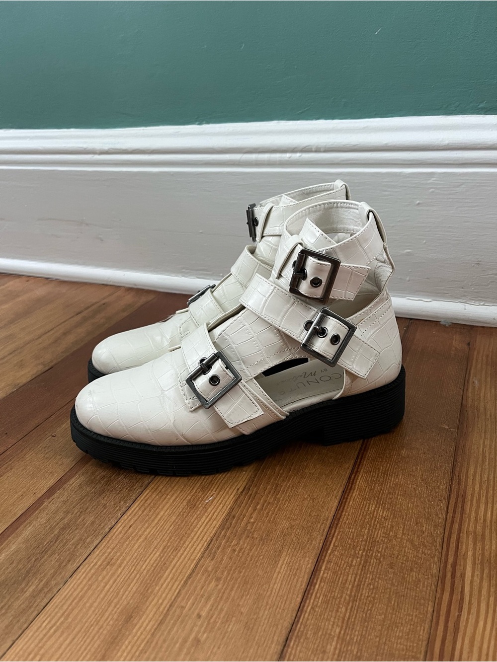 Coconuts by Matisse Strappy White Platform Boots